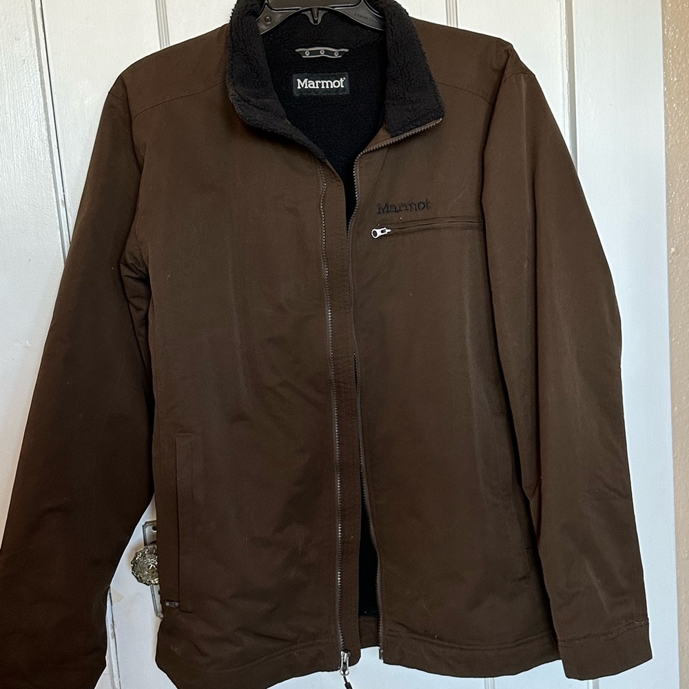 Marmot Brown Performance Jacket with High Collar